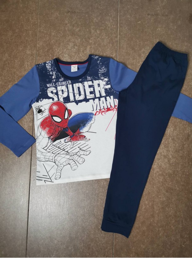 ДЕТСКА ПИЖАМА ЗА МОМЧЕ НА SPIDER MAN СИНЬО