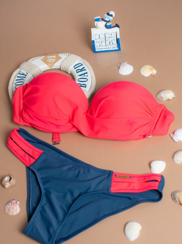 Swim bikini grey and choral