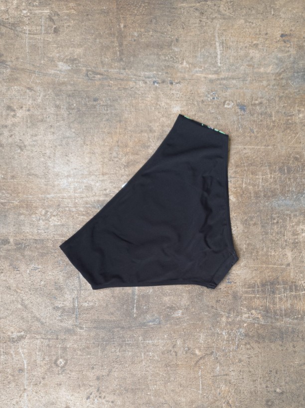 swim bikini black with green