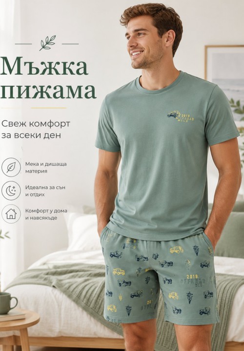 ЛЯТНА МЪЖКА ПИЖАМА АФФЕКТ КОЛИ