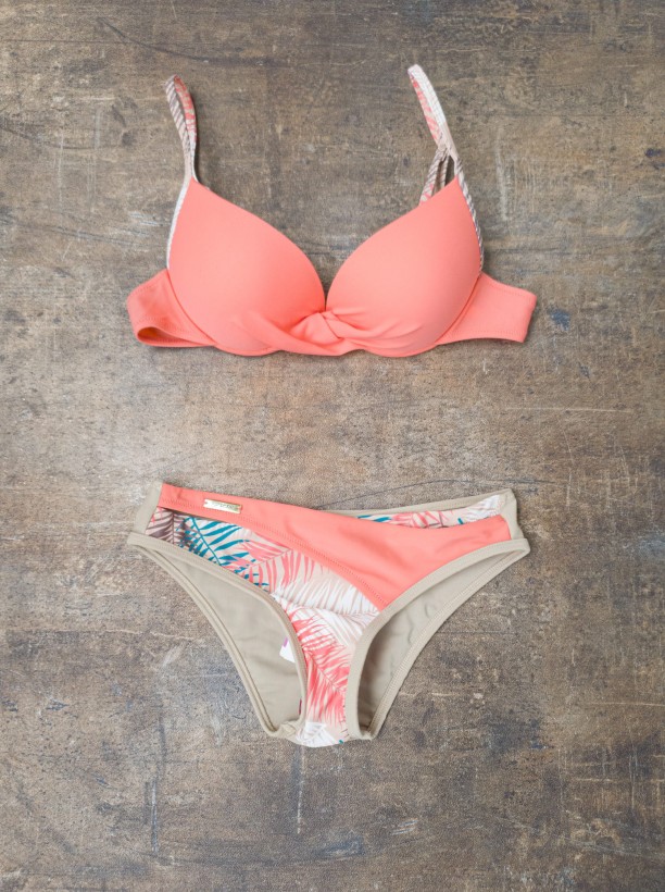 woman swim bra peach