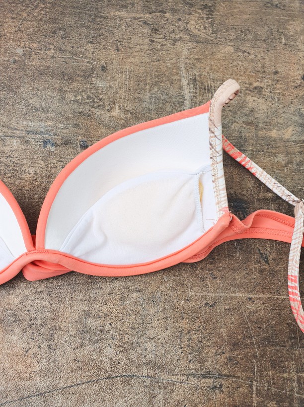 woman swim bra peach