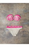 woman swim set gold pink