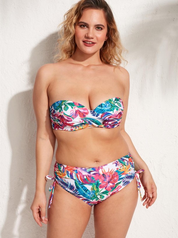 Swim two pices white tropik
