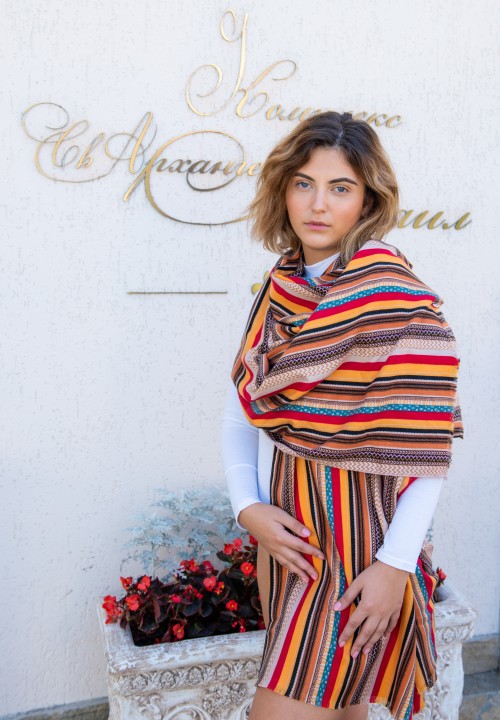 Woman scarf in orange