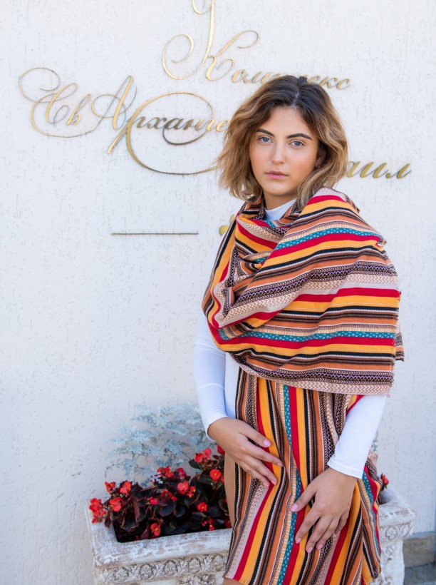 Woman scarf in orange
