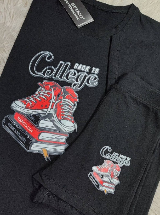 Man set t-shirt with boxer in grey
