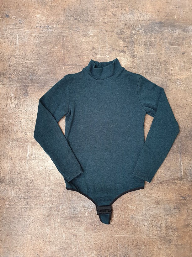 Woman woolf body longsleeve turkoaz