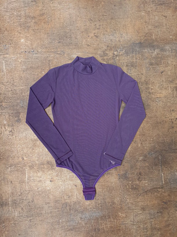 woman body purple tule