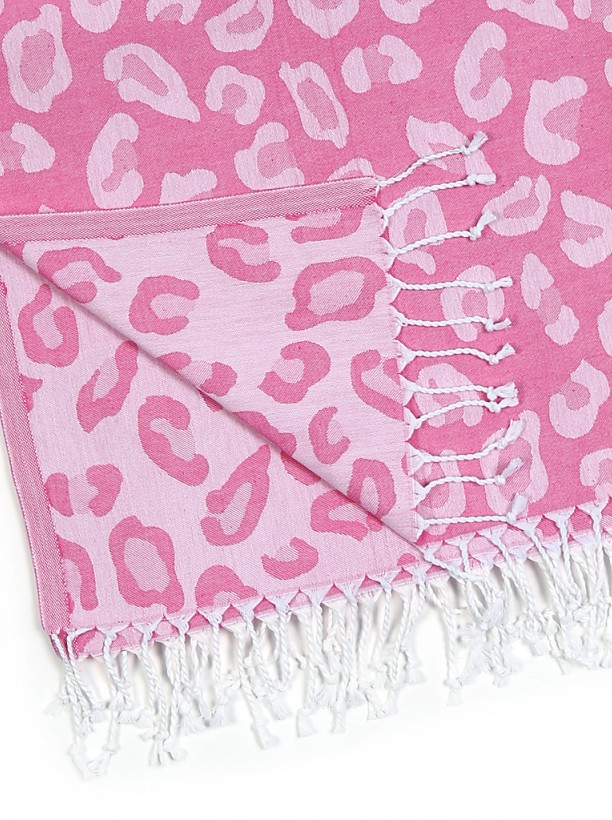 swim towel pink leo