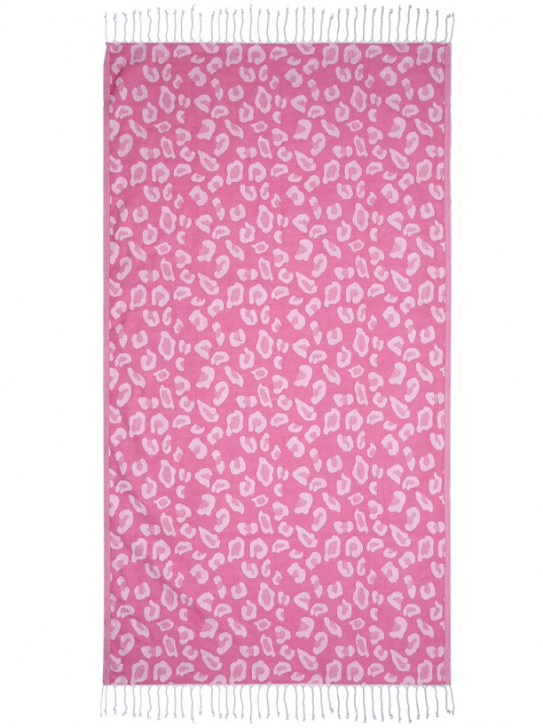swim towel pink leo
